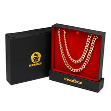 Load image into Gallery viewer, 10mm 14K Gold Stainless Steel Miami Cuban Choker Set