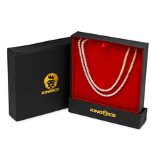 Load image into Gallery viewer, 4mm 14K Gold Tennis Choker Set