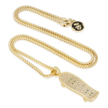 Load image into Gallery viewer, The 14K Gold Fishtail Skateboard Necklace