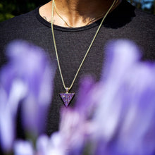 Load image into Gallery viewer, The 14K Gold Trinus Necklace (Purple)