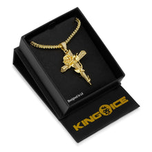 Load image into Gallery viewer, The Gold Thorned Cross Necklace