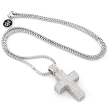 Load image into Gallery viewer, White Gold Stash Cross Necklace- Discontinue