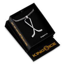 Load image into Gallery viewer, Hockey Sticks Necklace