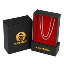 Load image into Gallery viewer, 2.5mm White Gold Stainless Steel Franco Choker Set