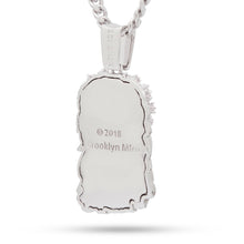 Load image into Gallery viewer, Notorious B.I.G. x King Ice -  Mini White Gold Biggie Jesus Necklace
