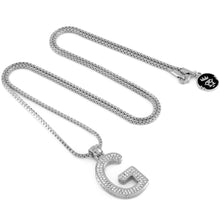 Load image into Gallery viewer, White Gold Letter "G" Necklace
