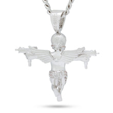 Load image into Gallery viewer, XL Dual Uzi Angel Necklace
